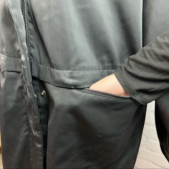 Vintage 90s Calvin Klein Quilted Rain Slicker Jacket Insulated Small - Picture 13 of 16